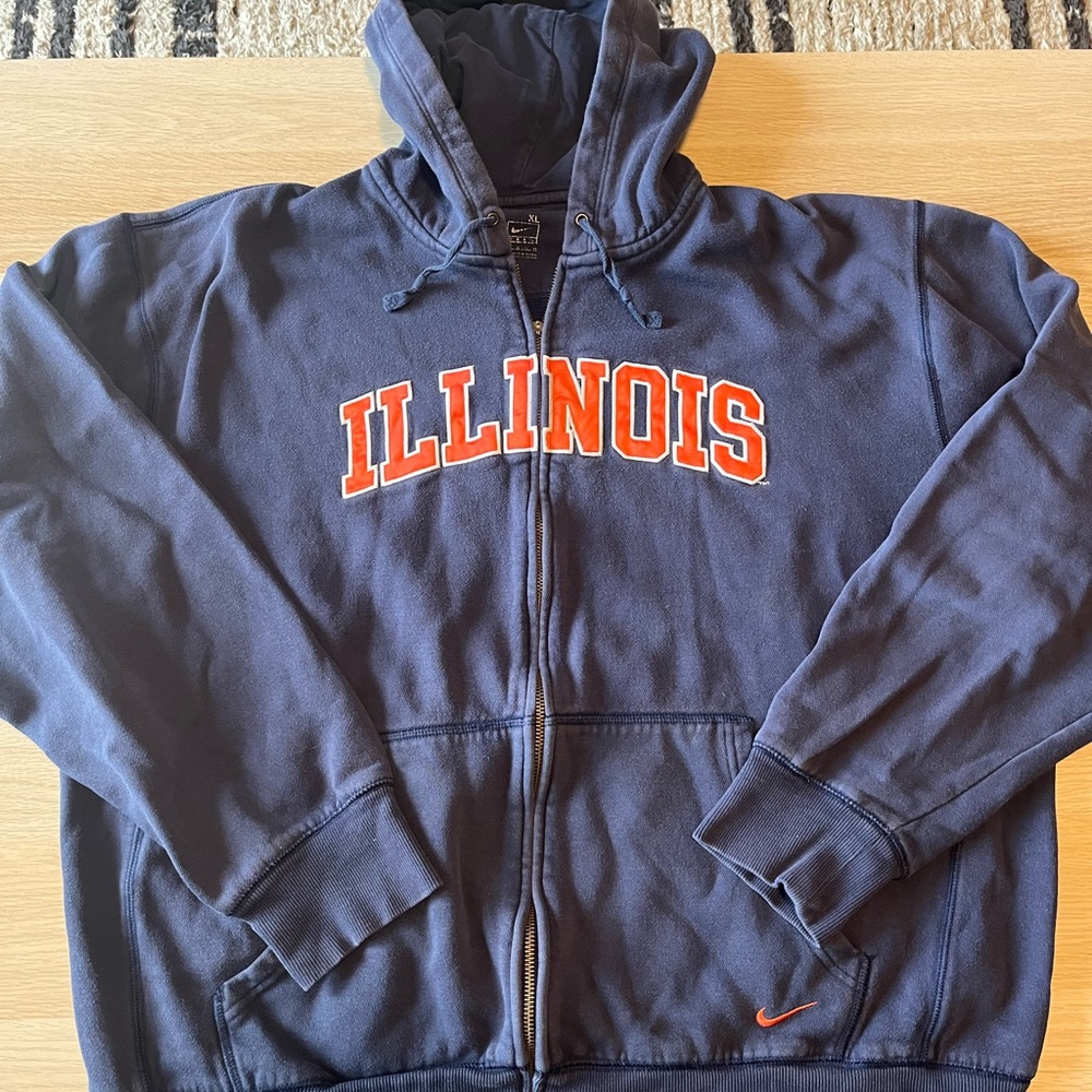 Embroidered Illinois Nike Zip Up XL